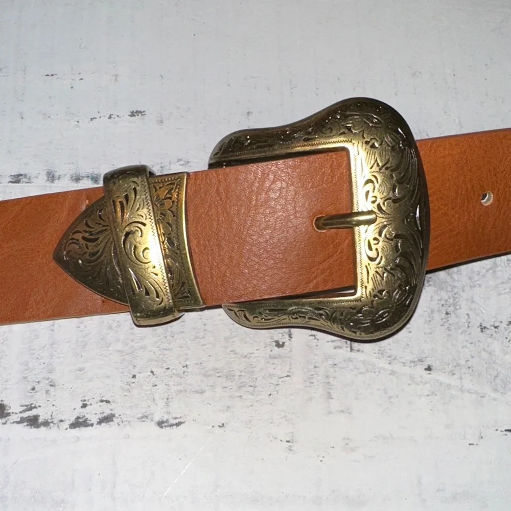 Belt with Gold Buckle